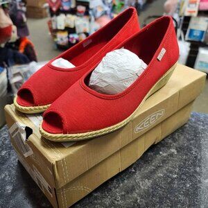Keen Womens Cortona Wedges, Red, Size 9.5